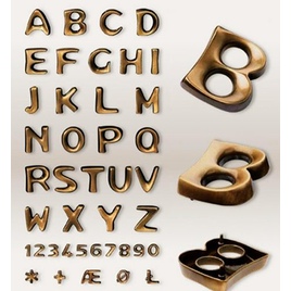 Бронзовые буквы Mundial
